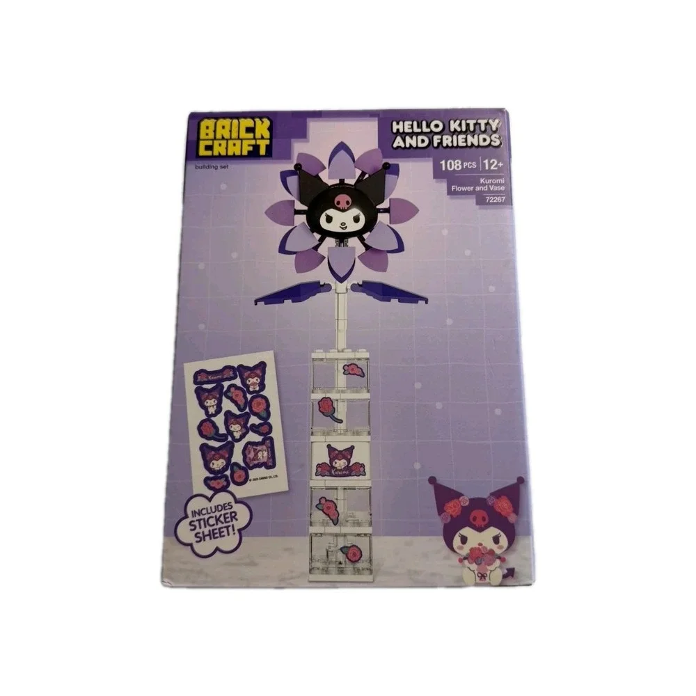 Brick Craft Hello Kitty Kuromi Flower and Vase Building Set 108 Pcs 72267 NEW